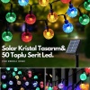 ® Yeni Ürün 10 Metre 50 Top Güneş Enerjili Solar Led Işık Dekoratif Rgb